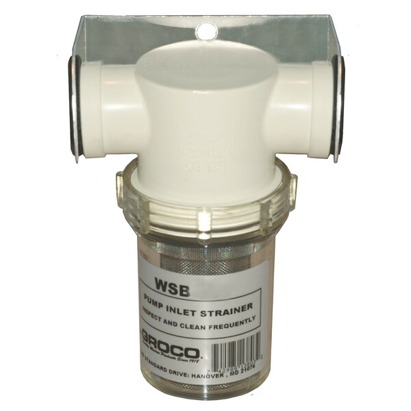 Groco 3/4" Fresh Water Strainer w/Plastic Basket WSB-750-P